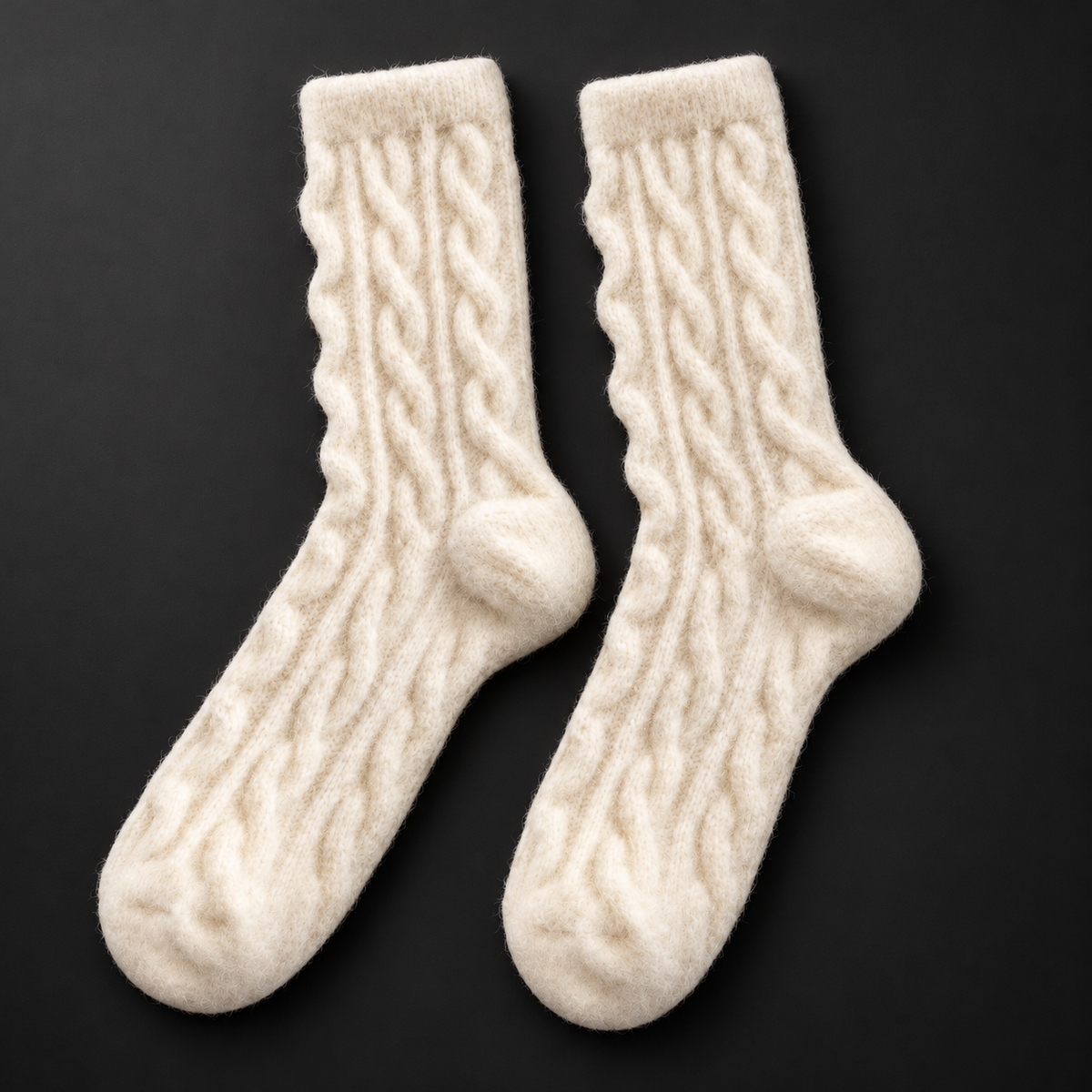 Cozy cable-knit socks