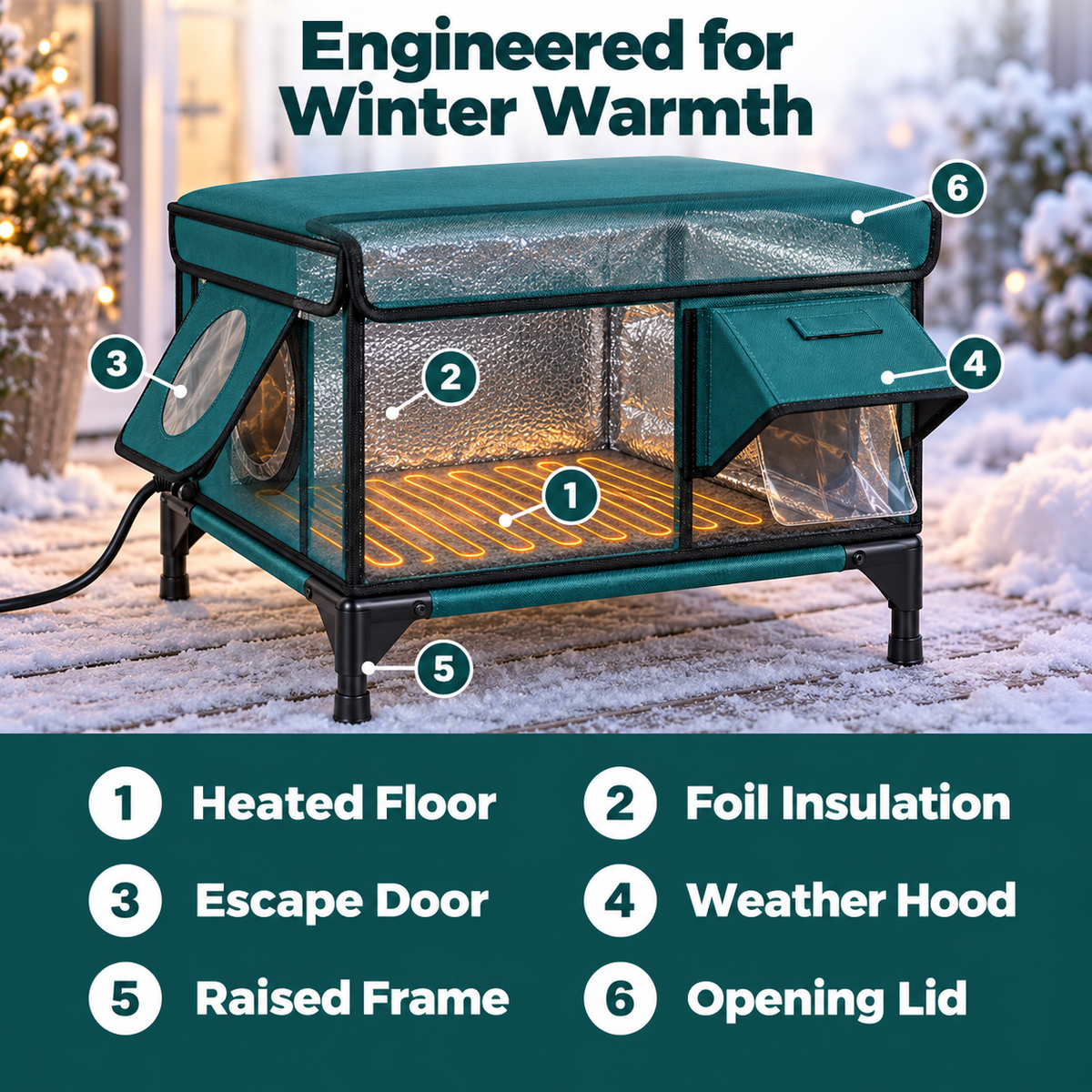 Zuvora™ Heated Cat House