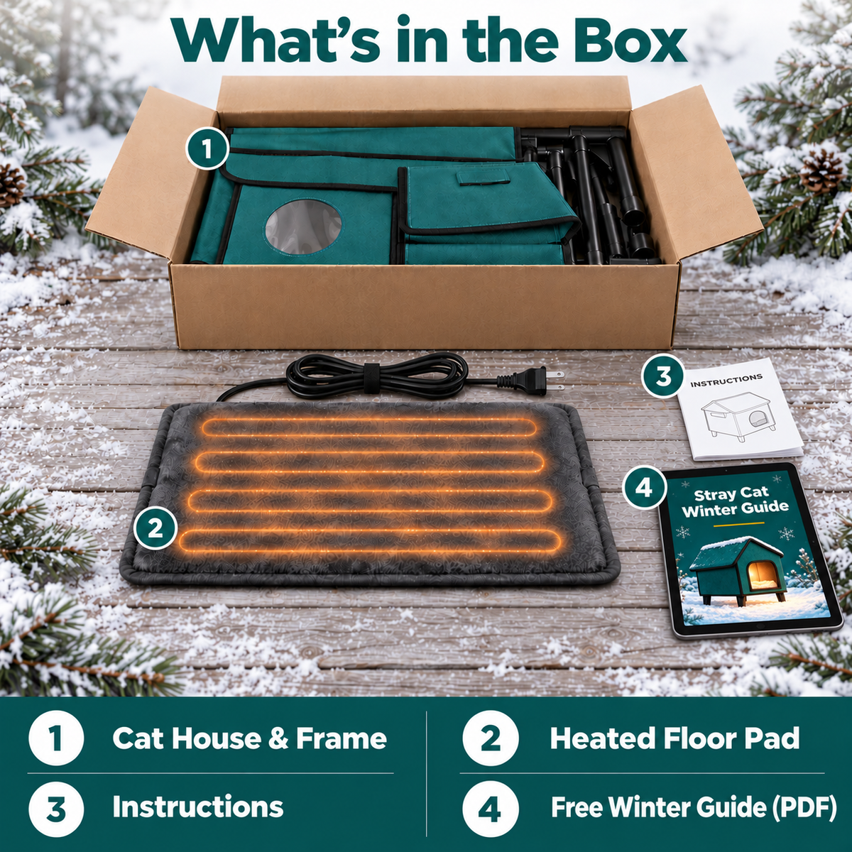 Zuvora™ Heated Cat House